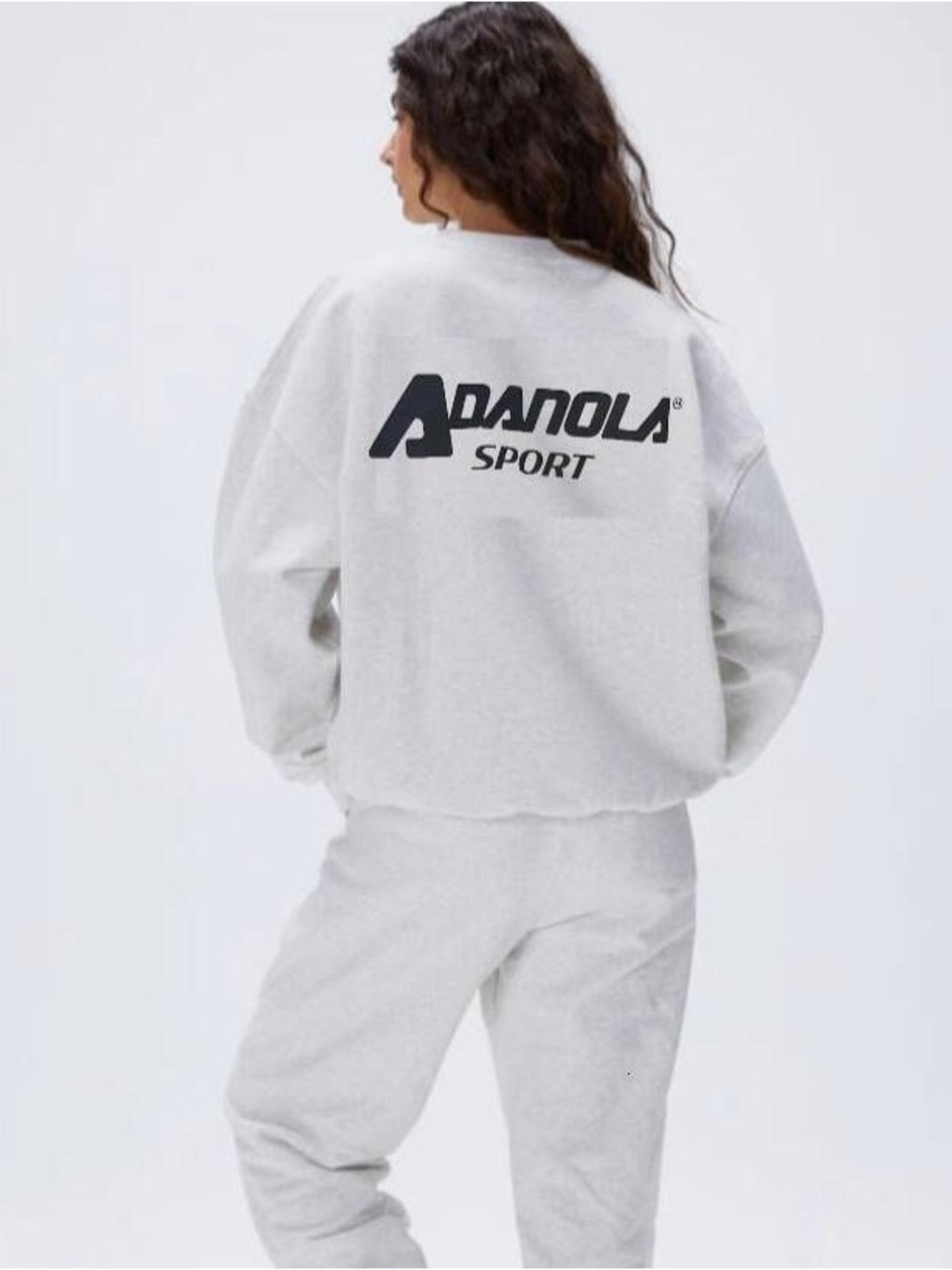 Adanola Light Gray Oversized Sweatshirt - New - size small